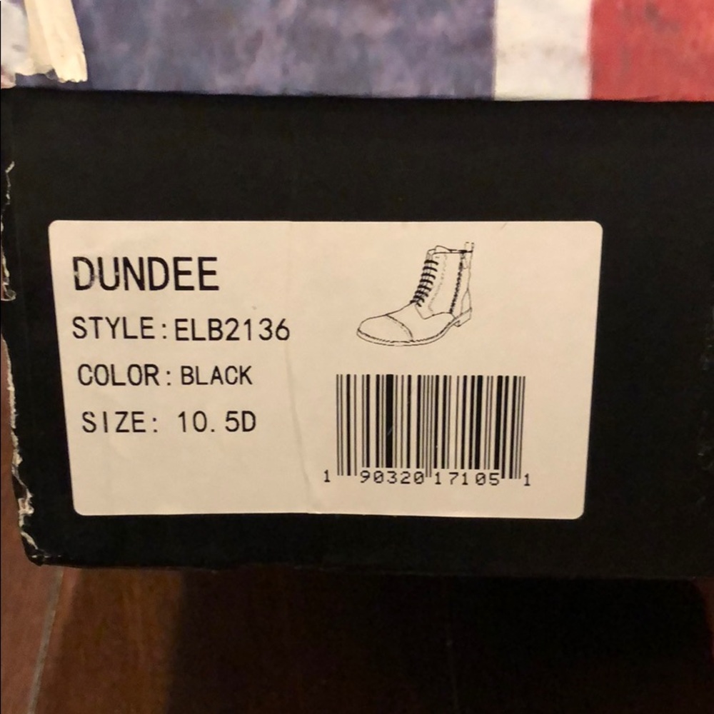 English Laundry black leather boots